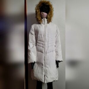3xl down feather white coat